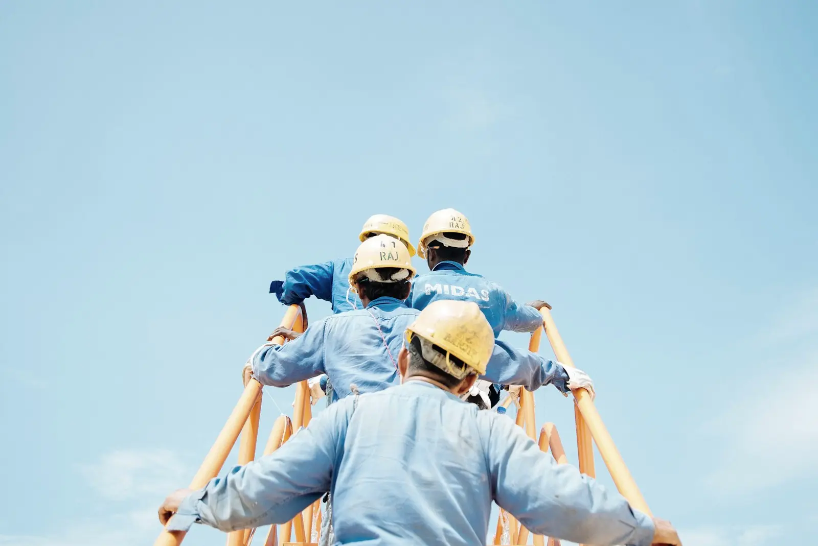 Industrial team in the field